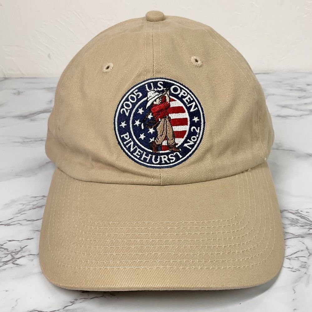 US Open 2005 Pinehurst Khaki USGA Member Adjustable Golf Hat Cap